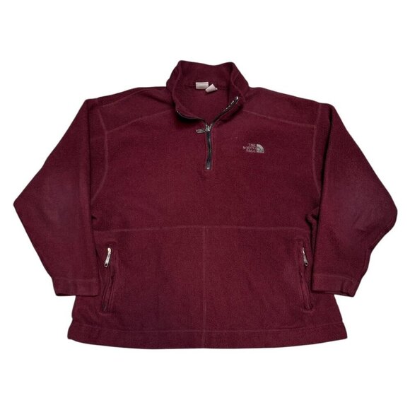 THE NORTH FACE Burgundy FLEECE Outdoor Light Jacket Mens XL - Picture 1 of 6